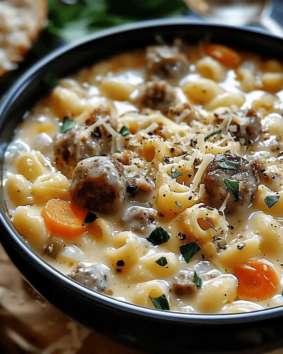 Creamy Parmesan Italian Sausage Ditalini Soup Recipe That Comforts