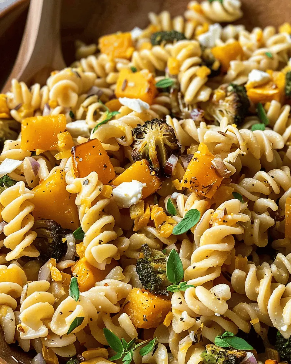 Fall Pasta Salad with Butternut Squash and Turkey Bacon Delight