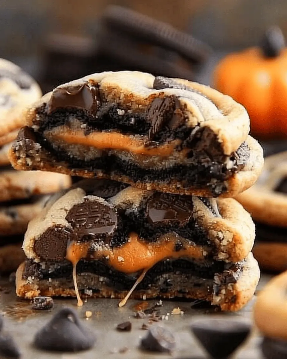 Halloween Oreo stuffed chocolate chip cookies: Spooky and Indulgent Treats