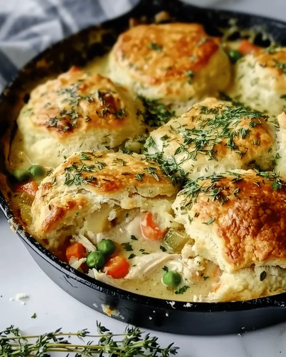 Herb Biscuit Chicken Pot Pie: Easy Comfort Food Recipe