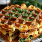 Cheddar Jalapeño Cornbread Waffles