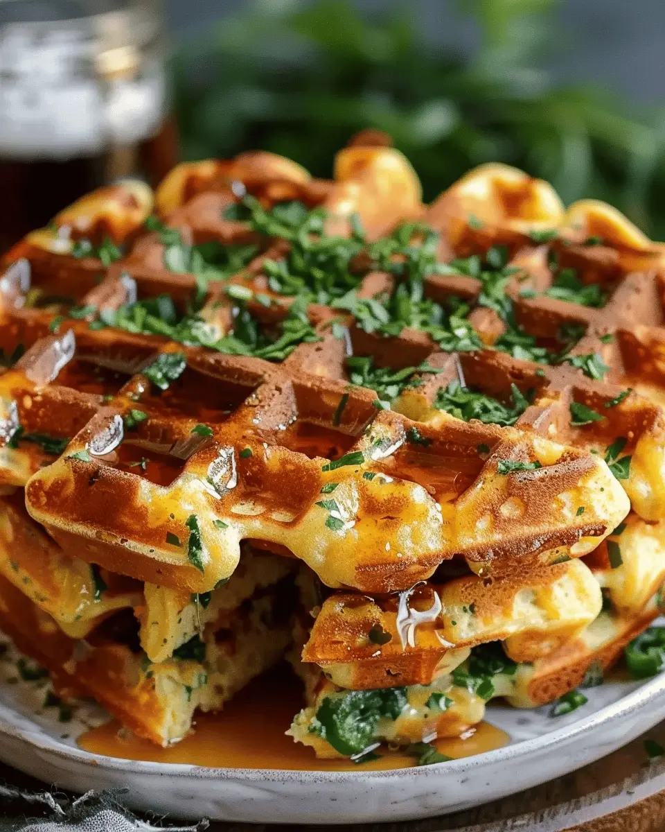 Cheddar Jalapeño Cornbread Waffles for a Savory Brunch Delight