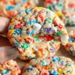Fruity Pebble Marshmallow Cookies
