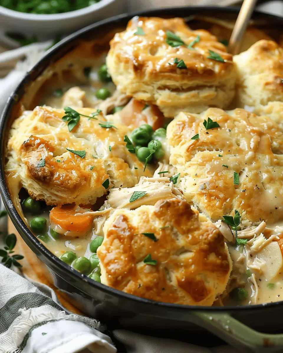 Chicken Pot Pie with Biscuits: A Joyful Homemade Delight