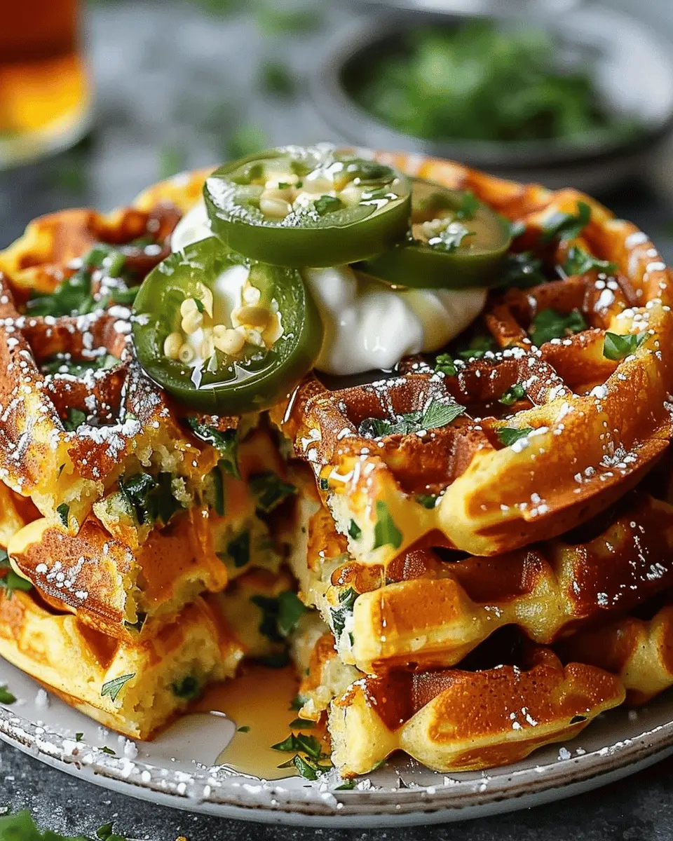 Cheddar Jalapeño Cornbread Waffles: Easy and Delicious Twist