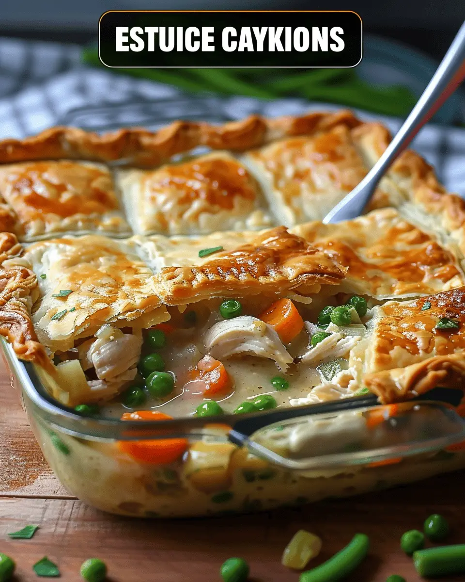 Easy Chicken Pot Pie Casserole with Turkey Bacon Delight