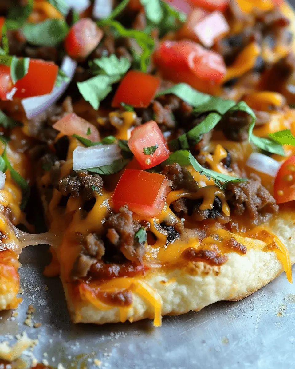 Taco Pizza mini’s made easy with Turkey Bacon and Chicken Ham