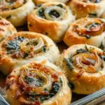 Vegan Caramelized Onion & Spinach Pizza Rolls