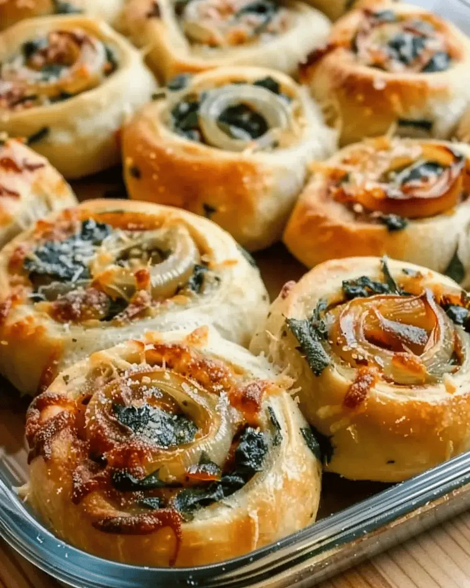 Vegan Caramelized Onion & Spinach Pizza Rolls: The Best Homemade Treat