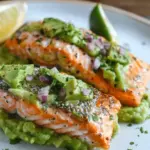 Baked Salmon with Avocado Mash