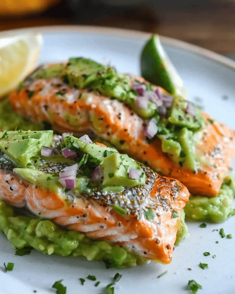 Baked Salmon with Avocado Mash: A Healthy, Flavorful Delight