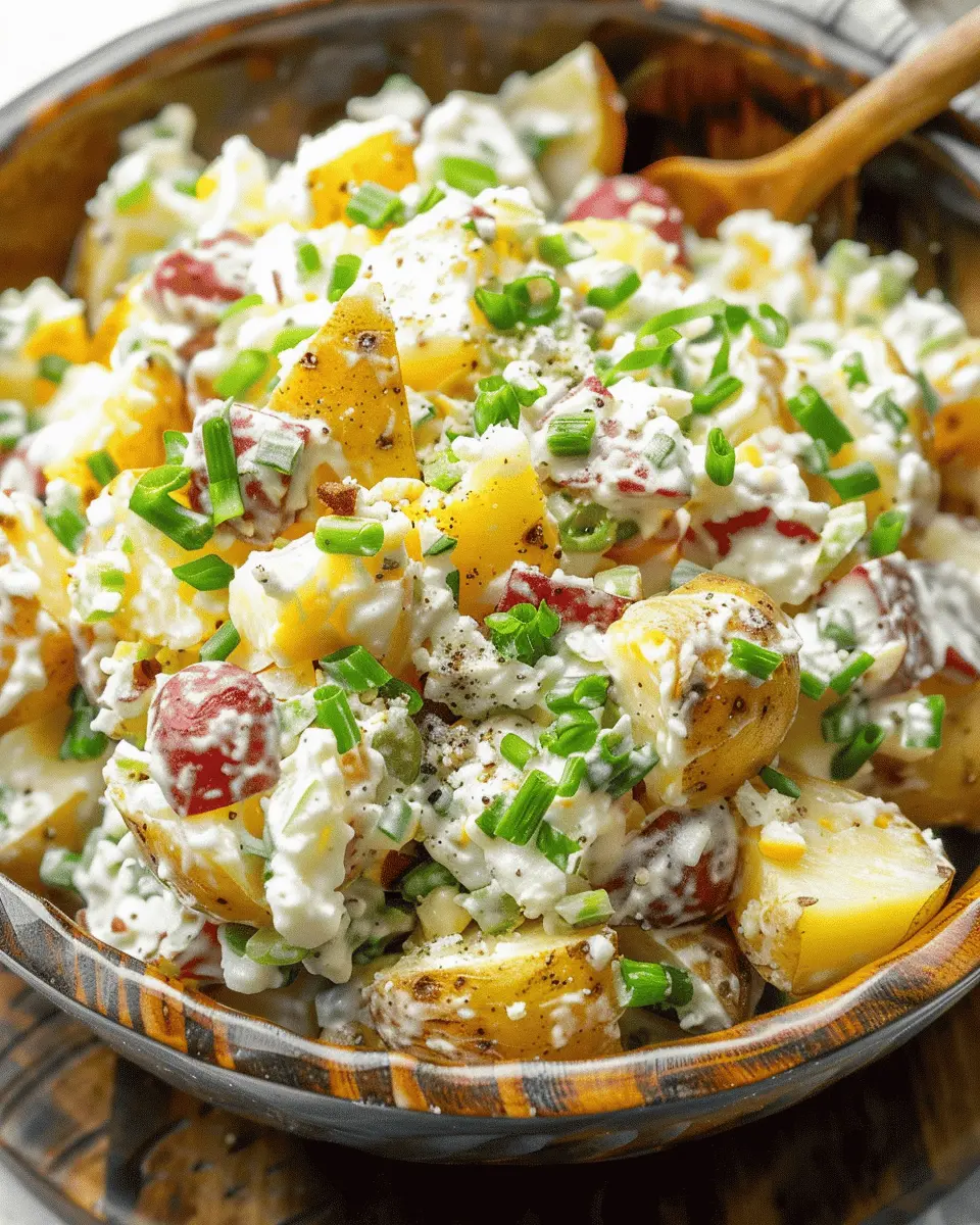 Loaded Baked Potato Salad: Indulgent Twist with Turkey Bacon and Chicken Ham