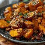 Walnut Maple Roasted Sweet Potatoes