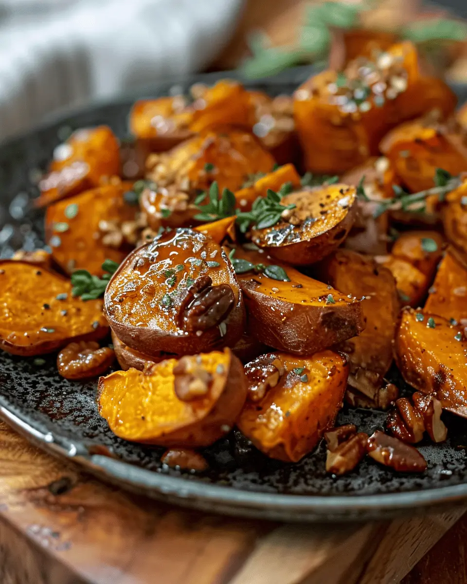 Walnut Maple Roasted Sweet Potatoes: Indulgent Flavor Awaits