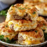 Sausage Cheese Butter Swim Biscuits