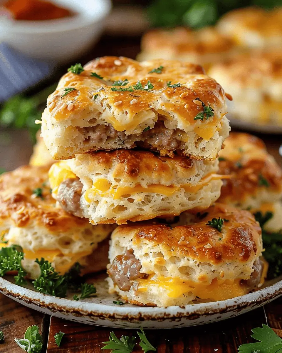 Sausage Cheese Butter Swim Biscuits: Indulgent Comfort Food Delights