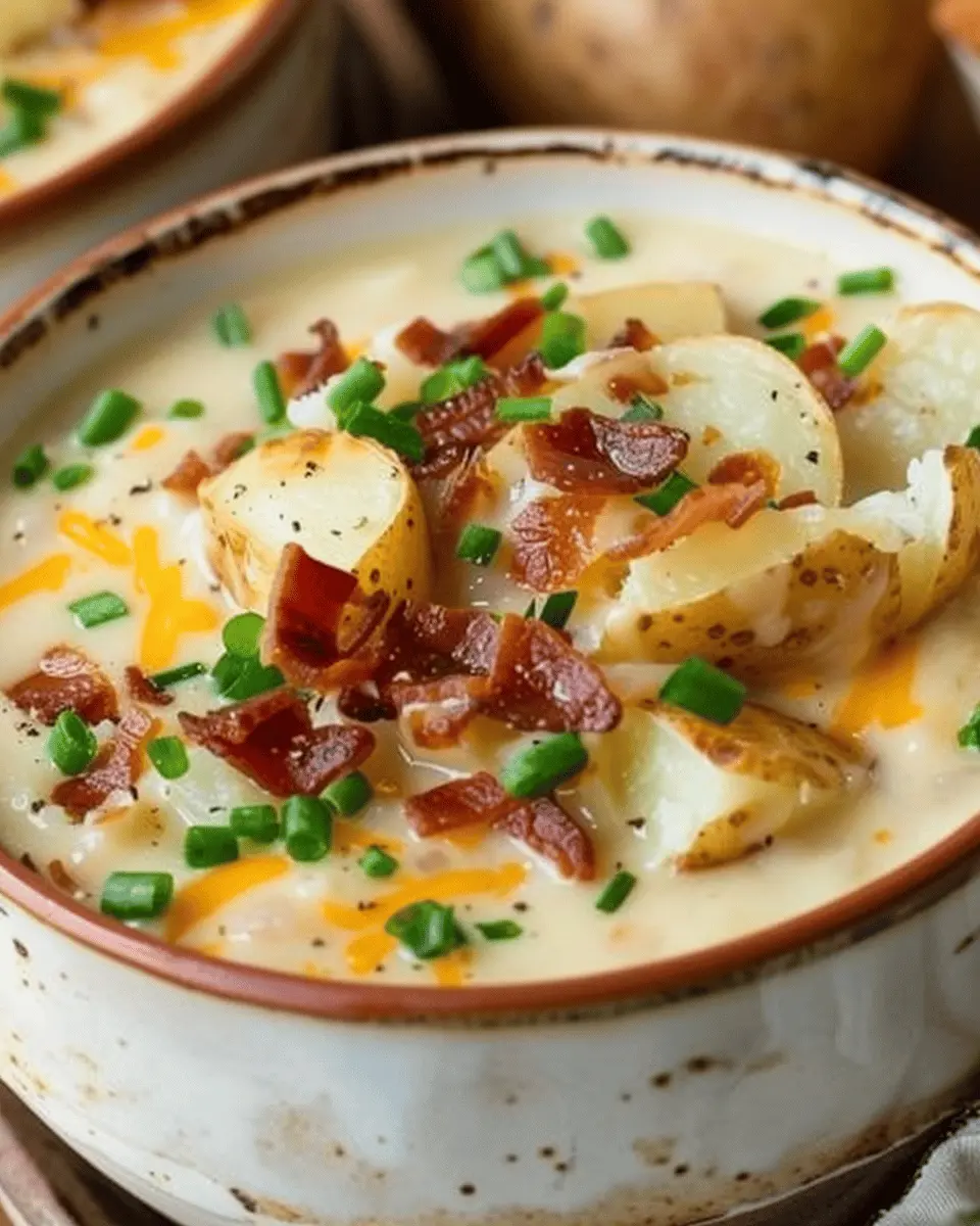 Loaded Baked Potato Soup: Indulgent Comfort with Turkey Bacon