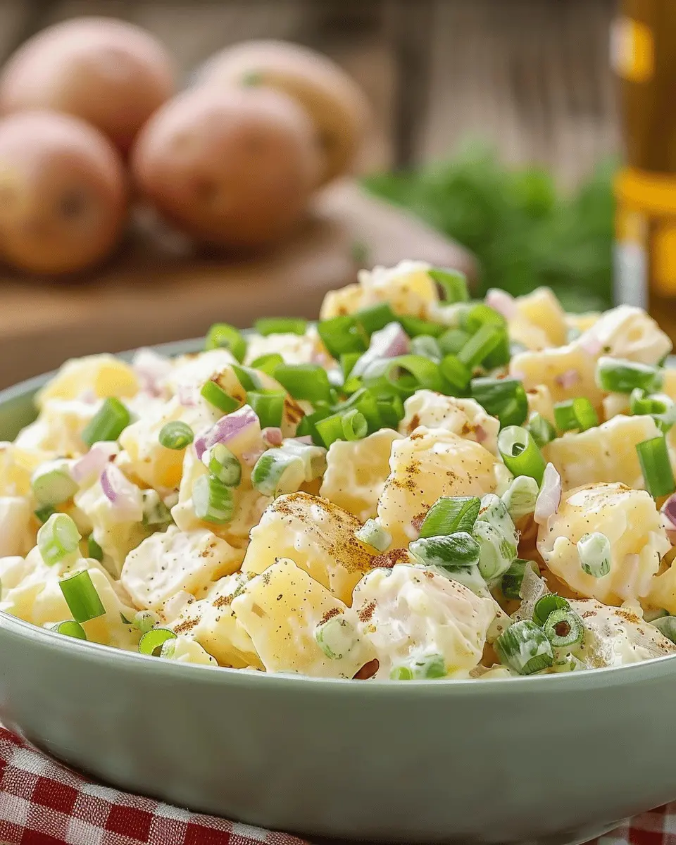 Southern Potato Salad Recipe Card: The Best Twist with Turkey Bacon