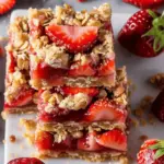 Strawberry Oatmeal Crumble Bars