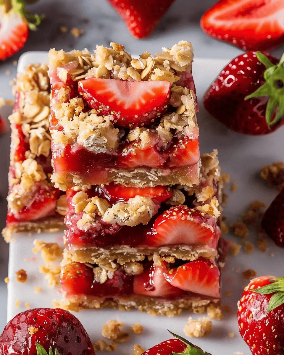 Strawberry Oatmeal Crumble Bars: Easy Comfort Food Delight