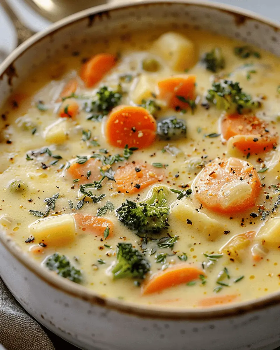 Creamy Vegetable Cheddar Soup: A Cozy Indulgence for All