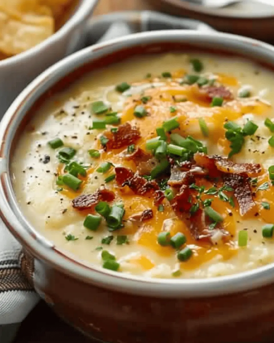Loaded Baked Potato Soup: Indulgent Comfort with Turkey Bacon