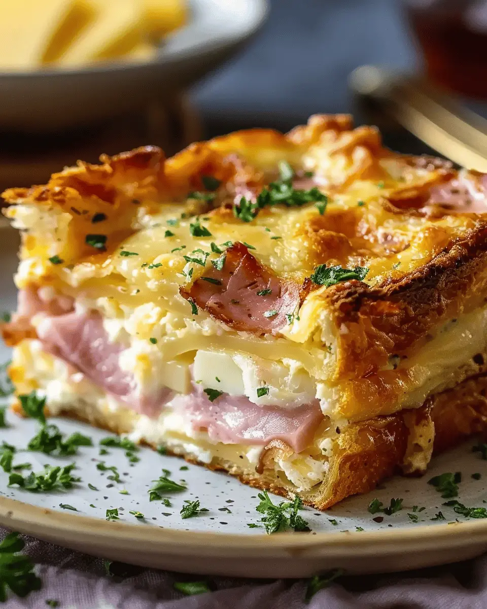 Monte Cristo Breakfast Casserole: Easy Turkey Bacon &amp; Chicken Ham Delight