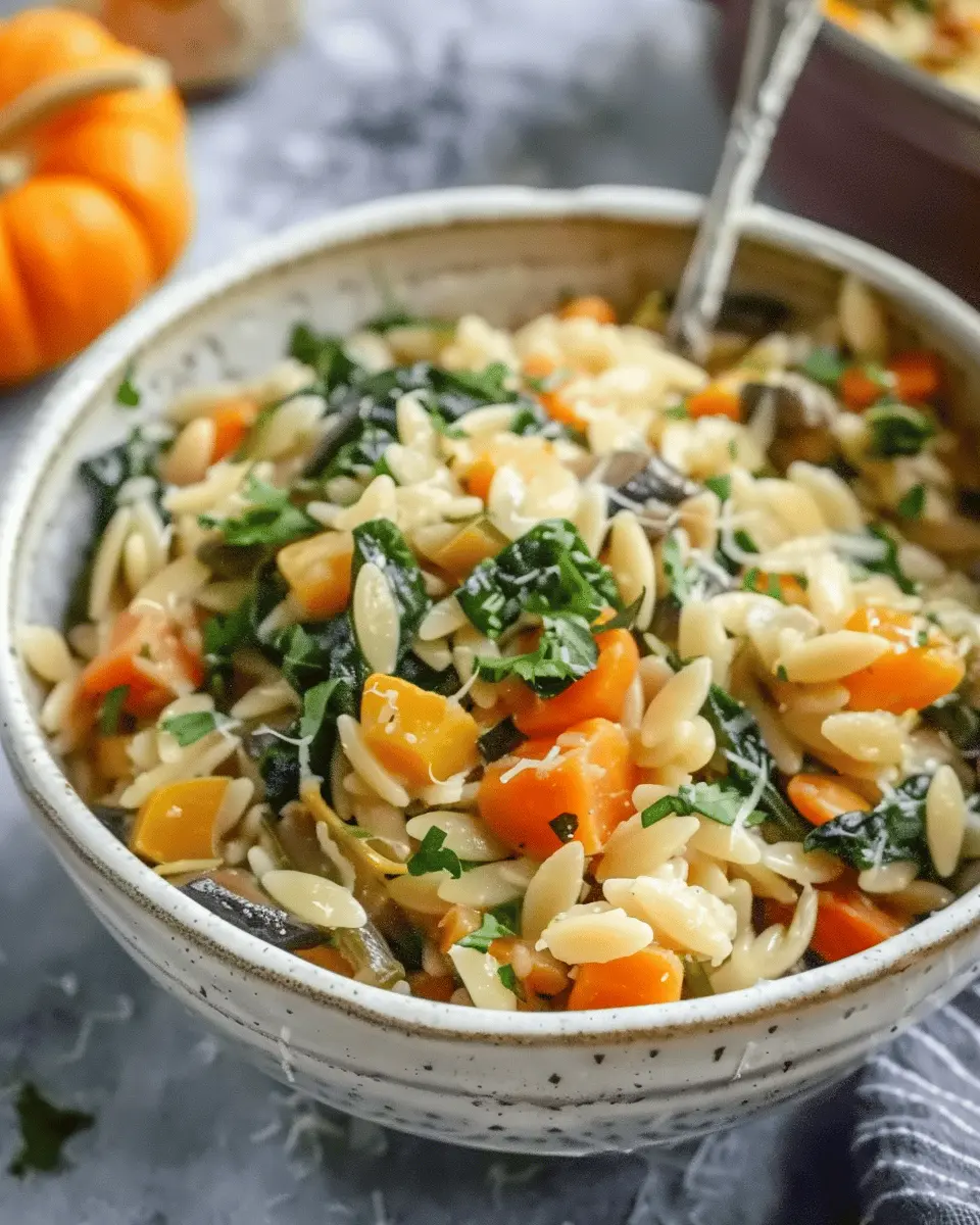 One Pot Fall Vegetable Orzo: Cozy Comfort Food Made Easy