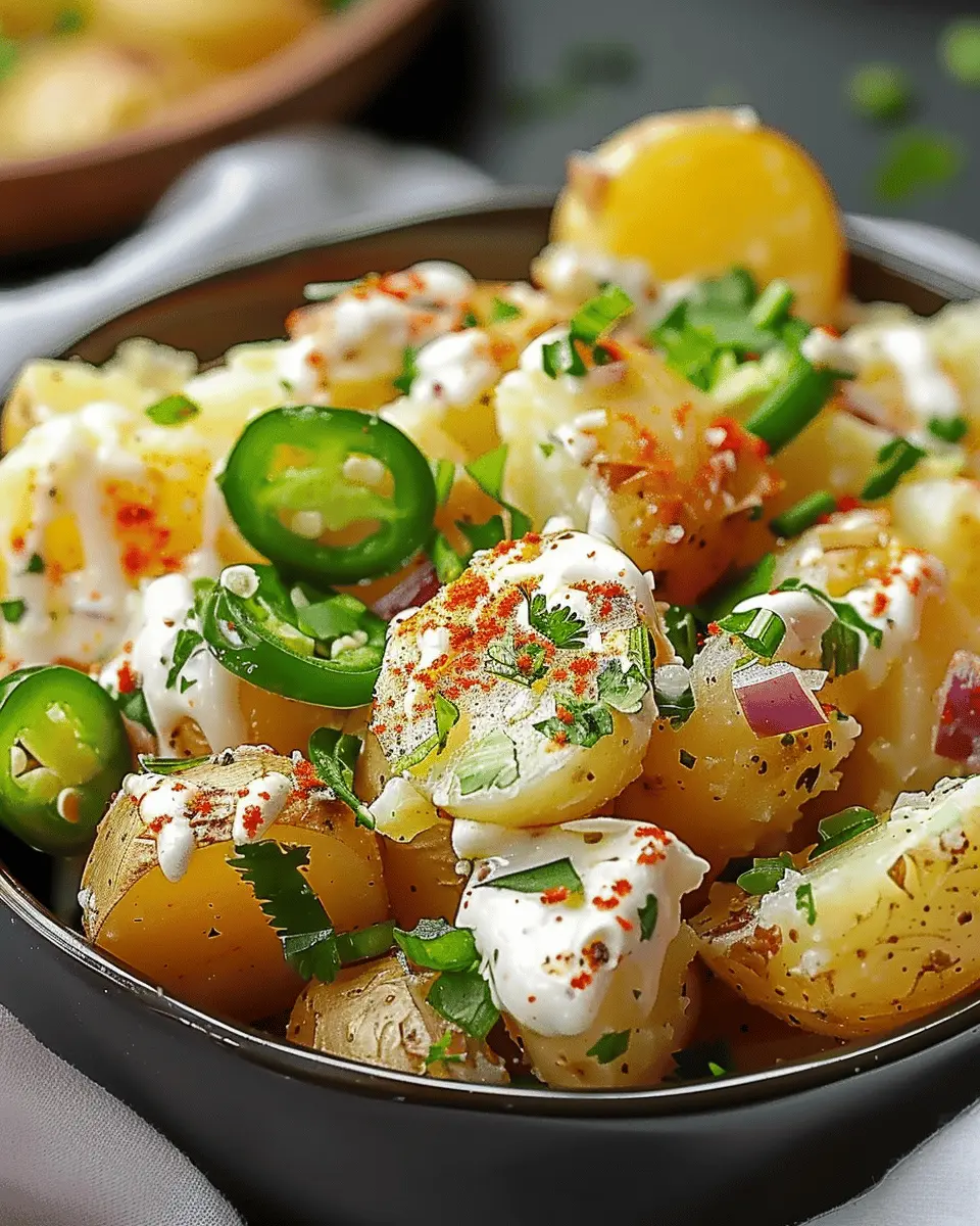 Jalapeño Popper Roasted Potato Salad with Turkey Bacon Delight