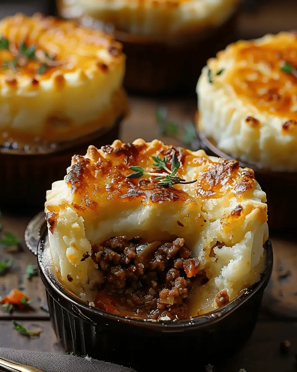 Easy Mini Shepherds Pies with Turkey Bacon and Beef for Cozy Nights