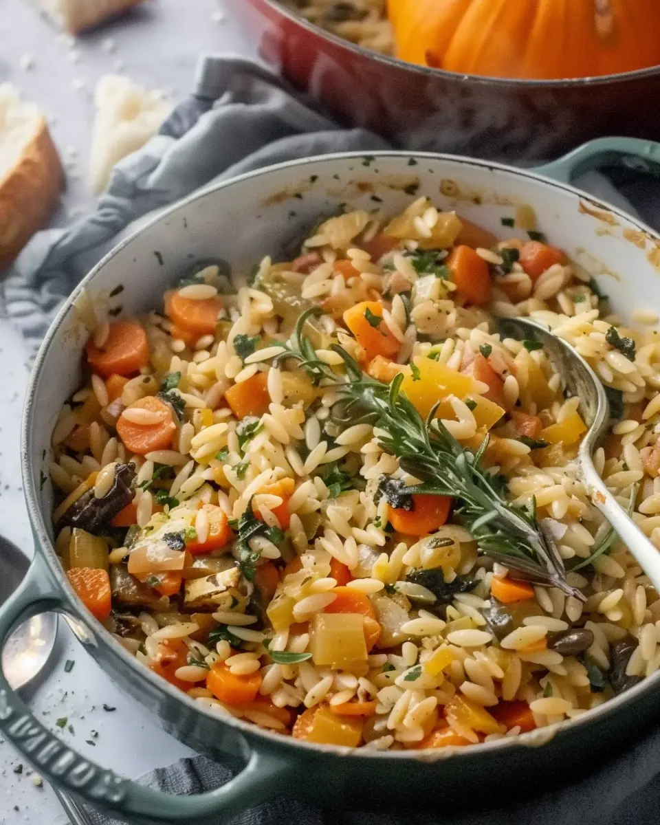 One Pot Fall Vegetable Orzo: Easy Comfort Food Delight