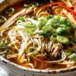 Aromatic Ginger Scallion Chicken Noodle Soup