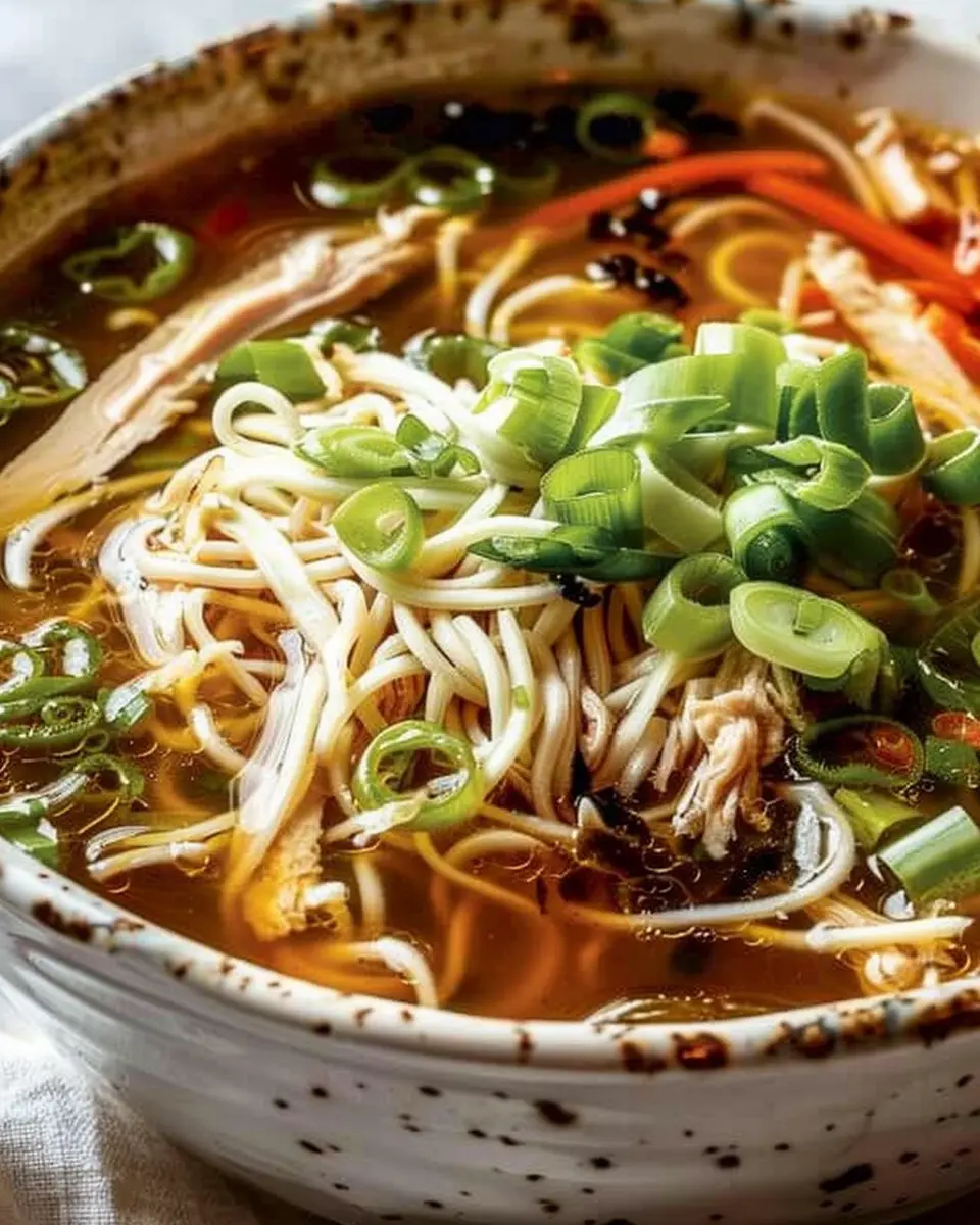 Aromatic Ginger Scallion Chicken Noodle Soup: A Cozy Delight