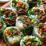 Thai Basil Beef Rolls