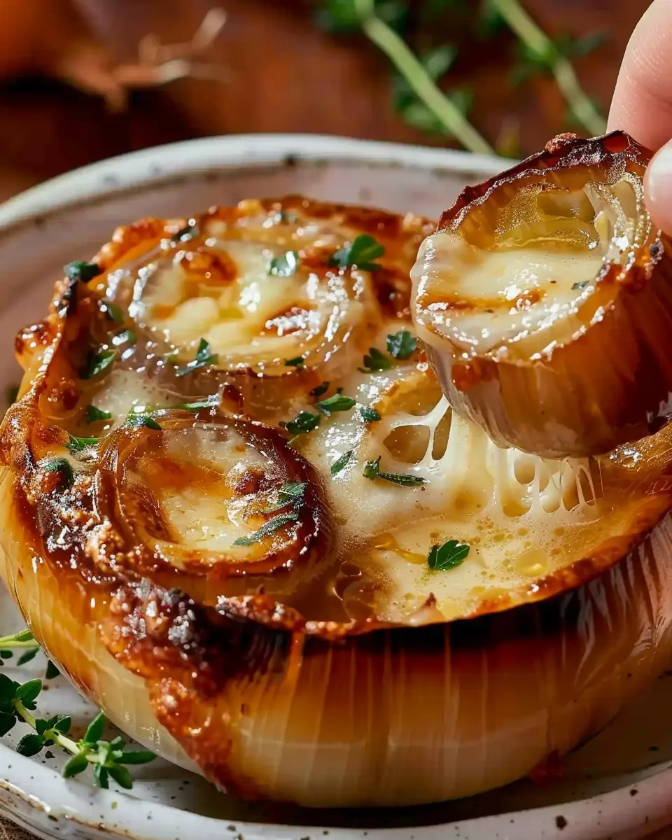 Savory French Onion Soup with Turkey Bacon for Comforting Flavor