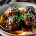 Red Wine Braised Meatballs