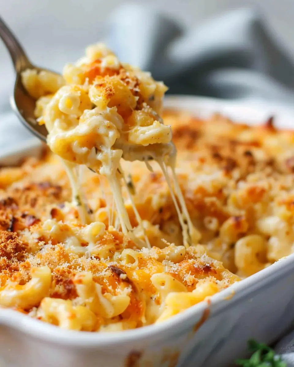 Southern Baked Mac and Cheese: Indulgent Comfort with Turkey Bacon