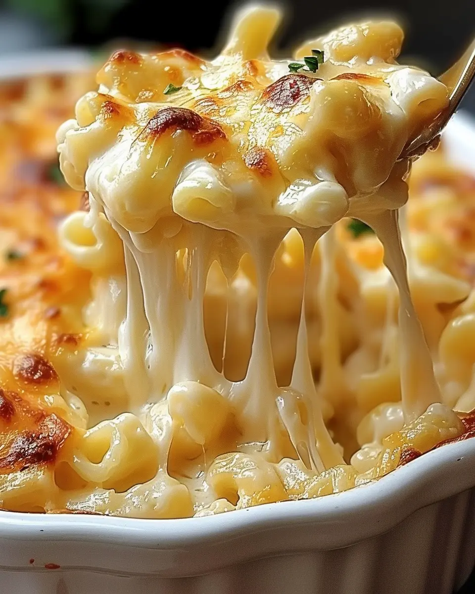 Mac and Cheese Delight: Creamy Turkey Bacon &amp; Chicken Ham Twist