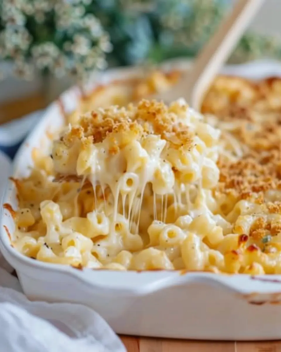 Baked Mac and Cheese: Indulgent Comfort with Turkey Bacon and Chicken Ham