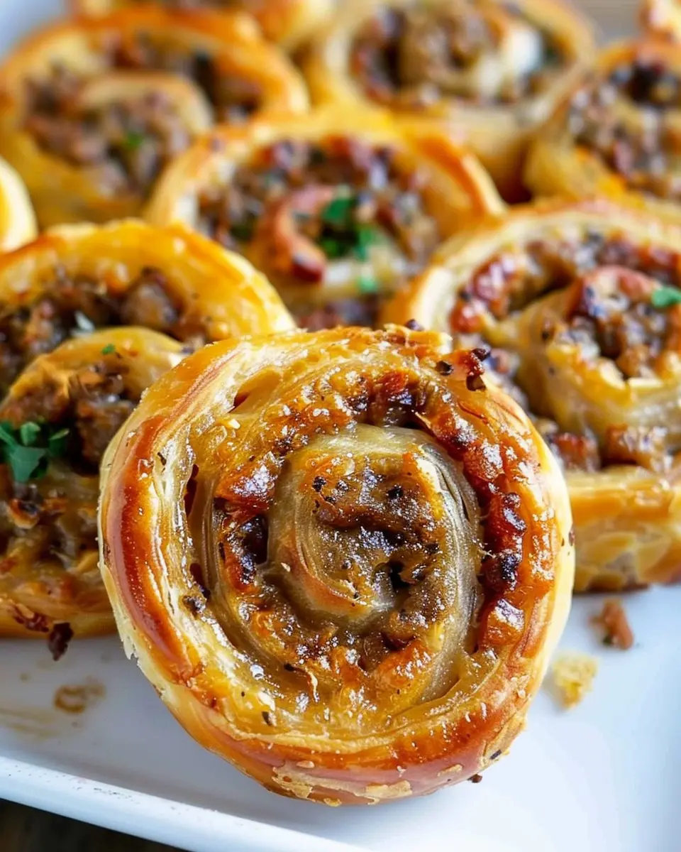Sausage Pinwheels: Easy Beef Delight with Turkey Bacon Twist