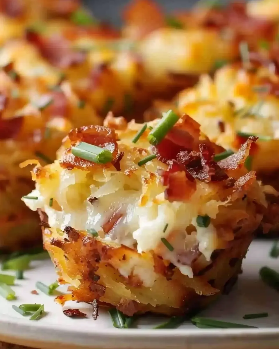 Irresistible Loaded Hashbrown Bites with Turkey Bacon and Chicken Ham