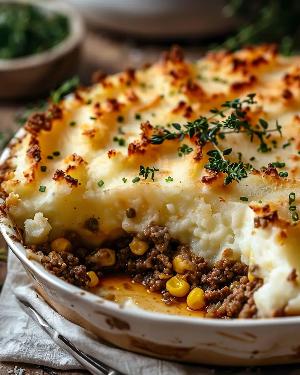 The Best Shepherd’s Pie with Turkey Bacon and Chicken Ham Delight