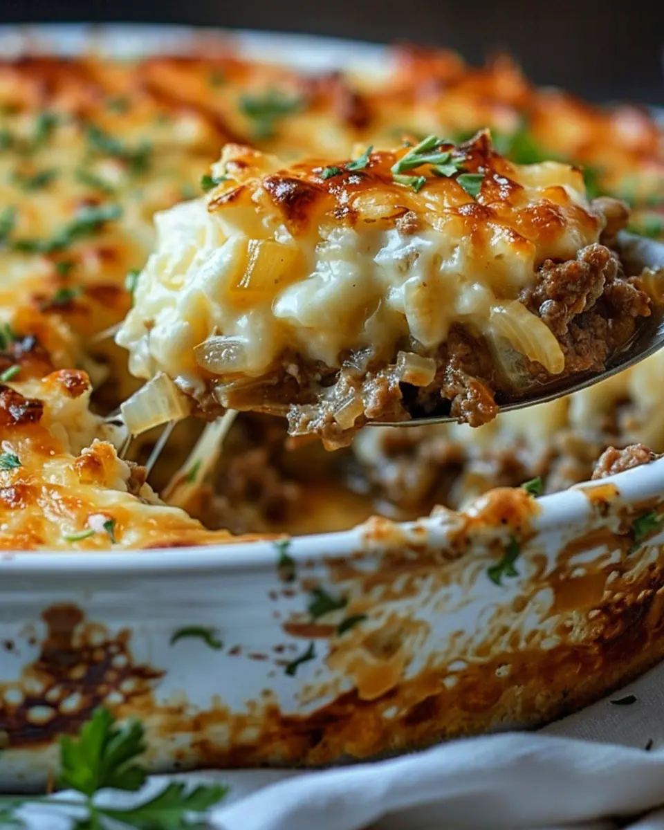 French Onion Ground Beef Casserole: Easy Comfort Food Delight