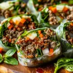Thai Basil Beef Rolls