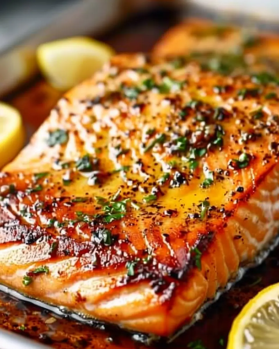 Texas Roadhouse Style Baked Salmon with Turkey Bacon Delight