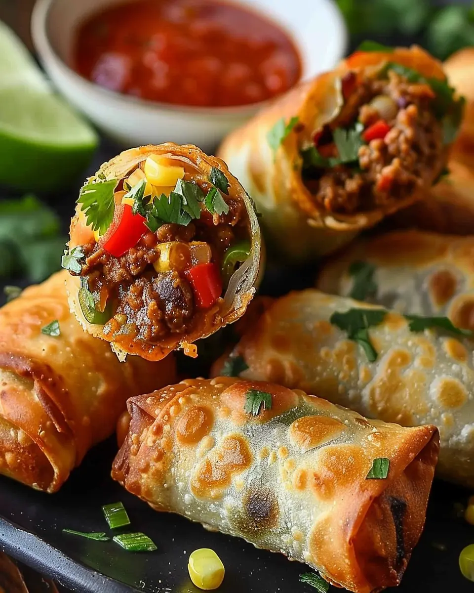 Chilis Southwest Eggrolls: Easy Turkey Bacon &amp; Chicken Ham Delight