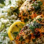 Dump-and-Bake Chicken Tzatziki Rice