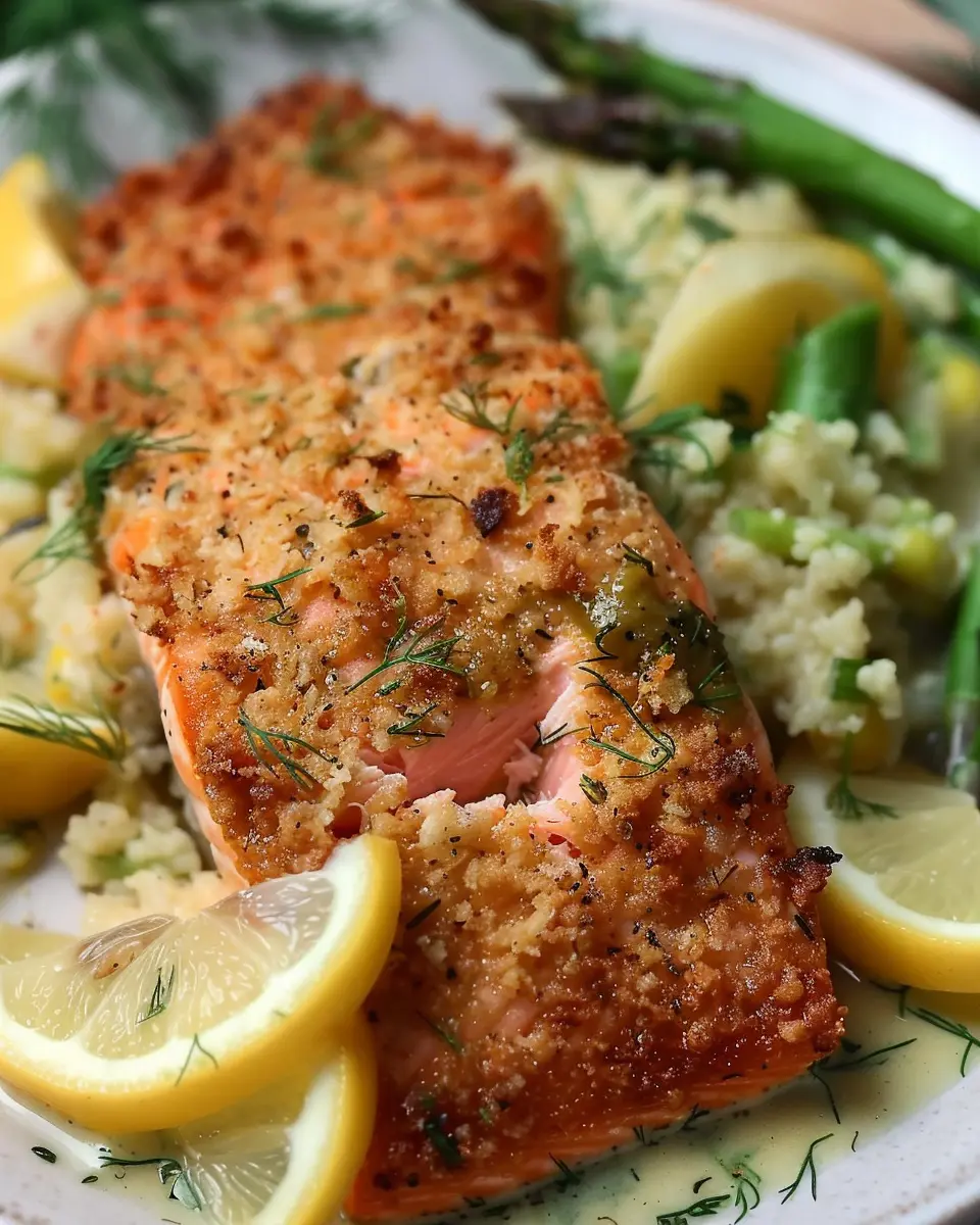 Dijon Dill Panko Crusted Salmon: A Healthy, Flavorful Delight