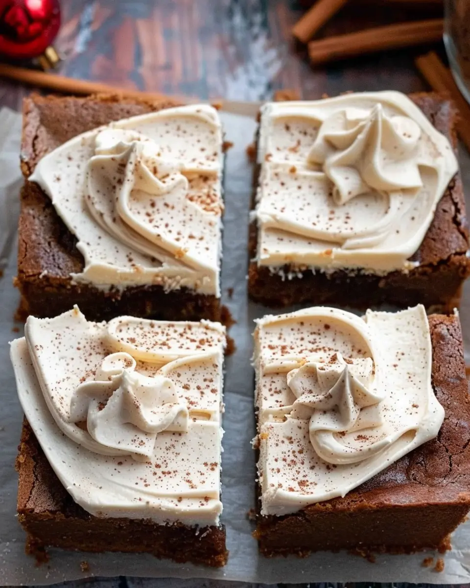 Frosted Gingerbread Brownies: The Best Holiday Treat You’ll Love