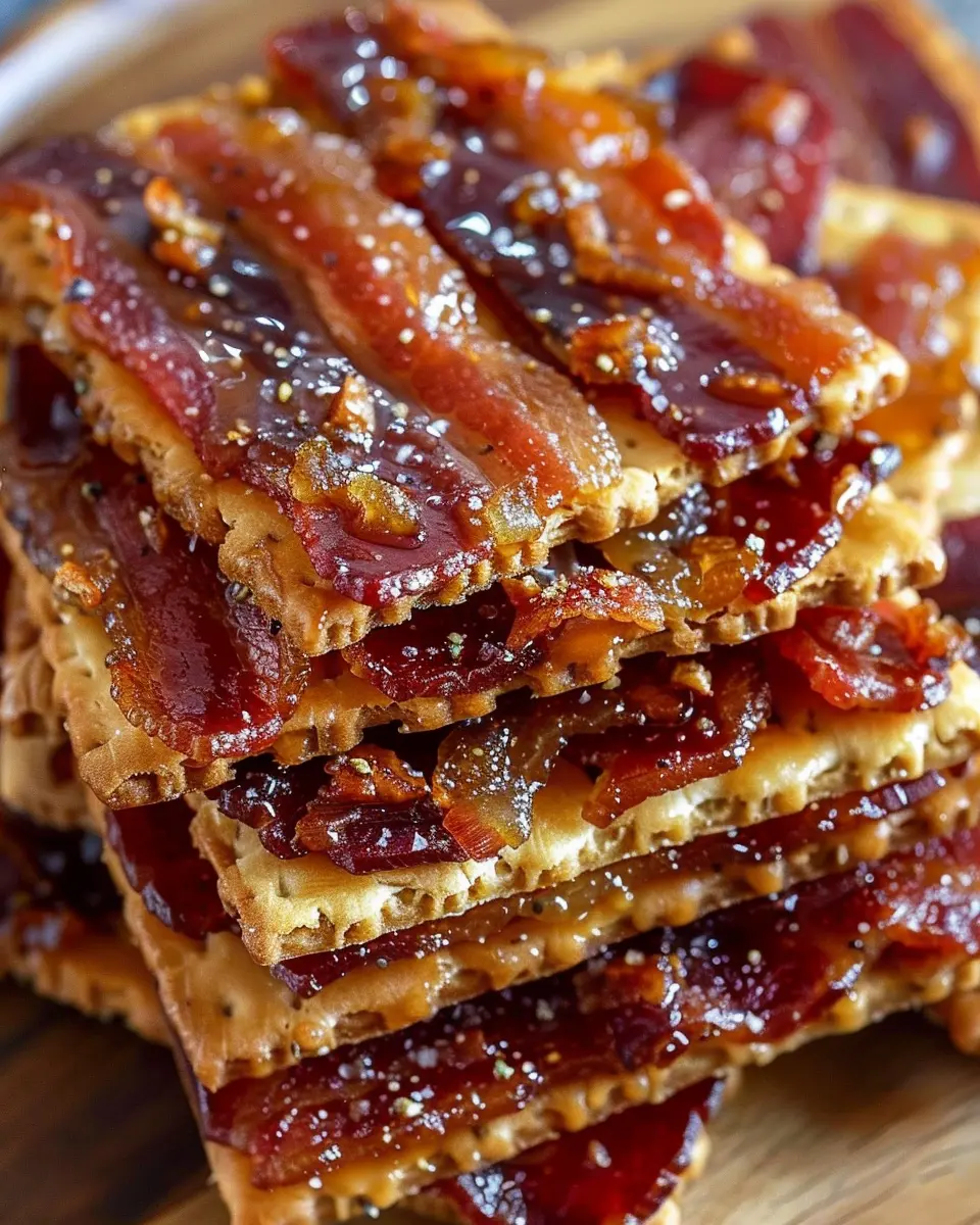 Maple Candied Turkey Bacon Crackers: The Best Indulgent Snack